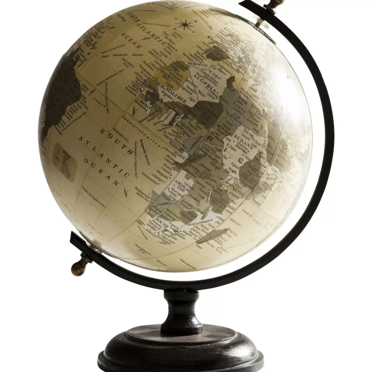 Vintage Globe Decorativo KARE Design - Mappa del Mondo Retrò in Collezione Limitata per Arredamento e Oggettistica da Regalo