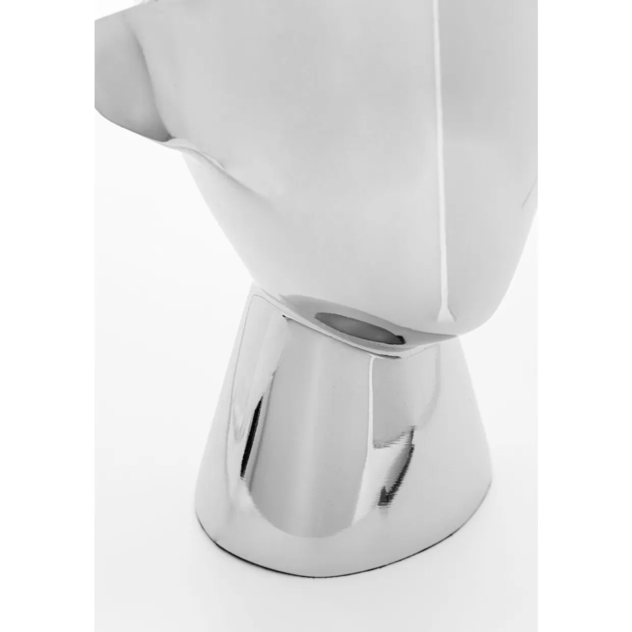 KARE Design Scultura Moderna - Volto Astratto in Argento Lucido, Decorazione Contemporanea 22 cm per Interni