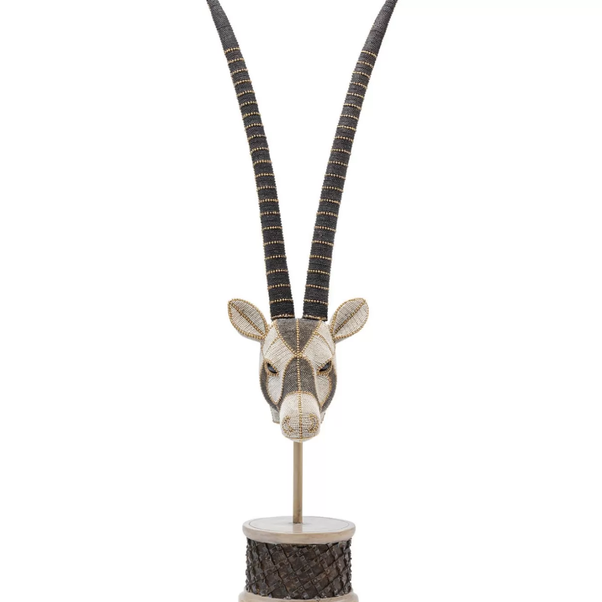 KARE Design - Testa Decorativa Antilope con Perle, Oggetto Arredamento Moderno 79 cm per Casa Elegante - Idee Regalo Originali