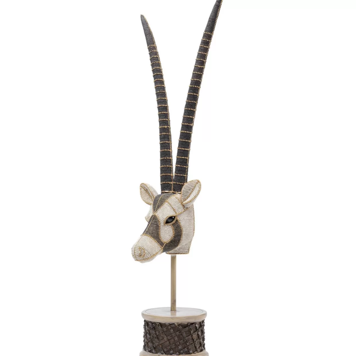 KARE Design - Testa Decorativa Antilope con Perle, Oggetto Arredamento Moderno 79 cm per Casa Elegante - Idee Regalo Originali