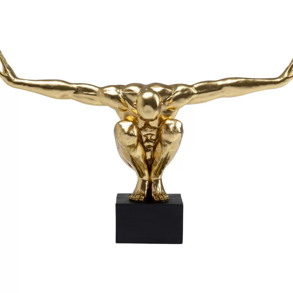 Scultura Decorativa Atletico XL in Foglia Oro - Oggetto Artistico per Interni by KARE Design

(：，