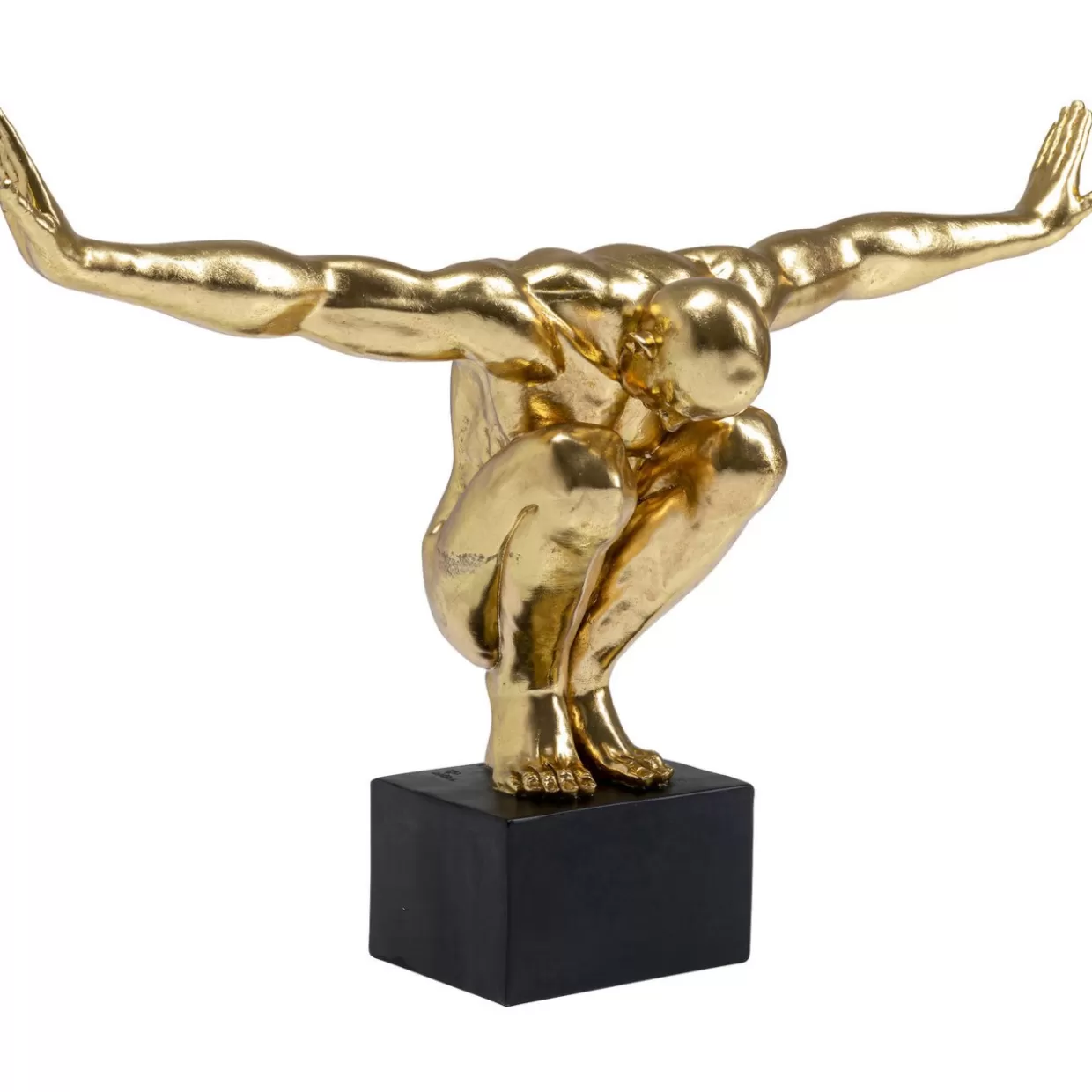 Scultura Decorativa Atletico XL in Foglia Oro - Oggetto Artistico per Interni by KARE Design

(：，