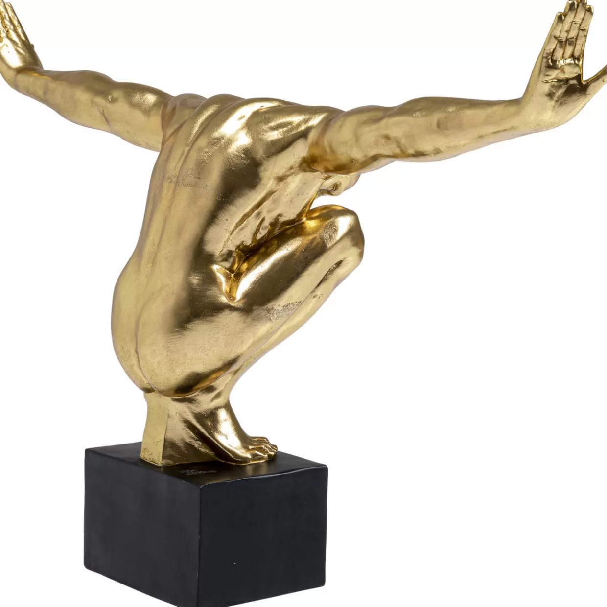 Scultura Decorativa Atletico XL in Foglia Oro - Oggetto Artistico per Interni by KARE Design

(：，