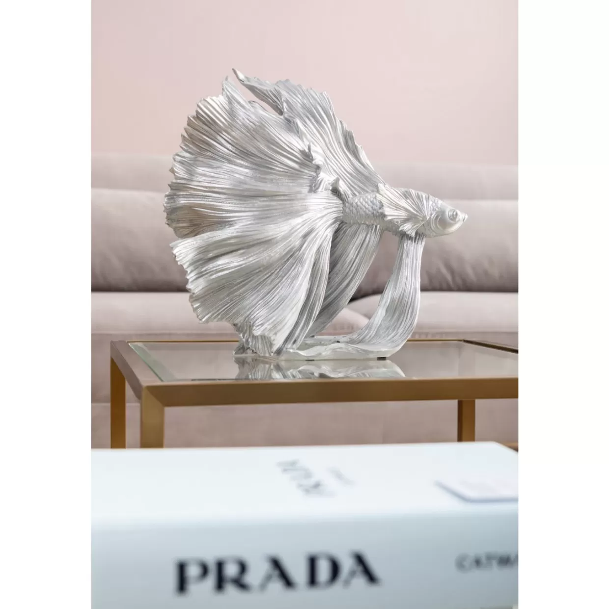 Decorative Betta Fish in Argento - Oggetto Elegante per la Casa di KARE Design, Stile Moderno e Minimalista