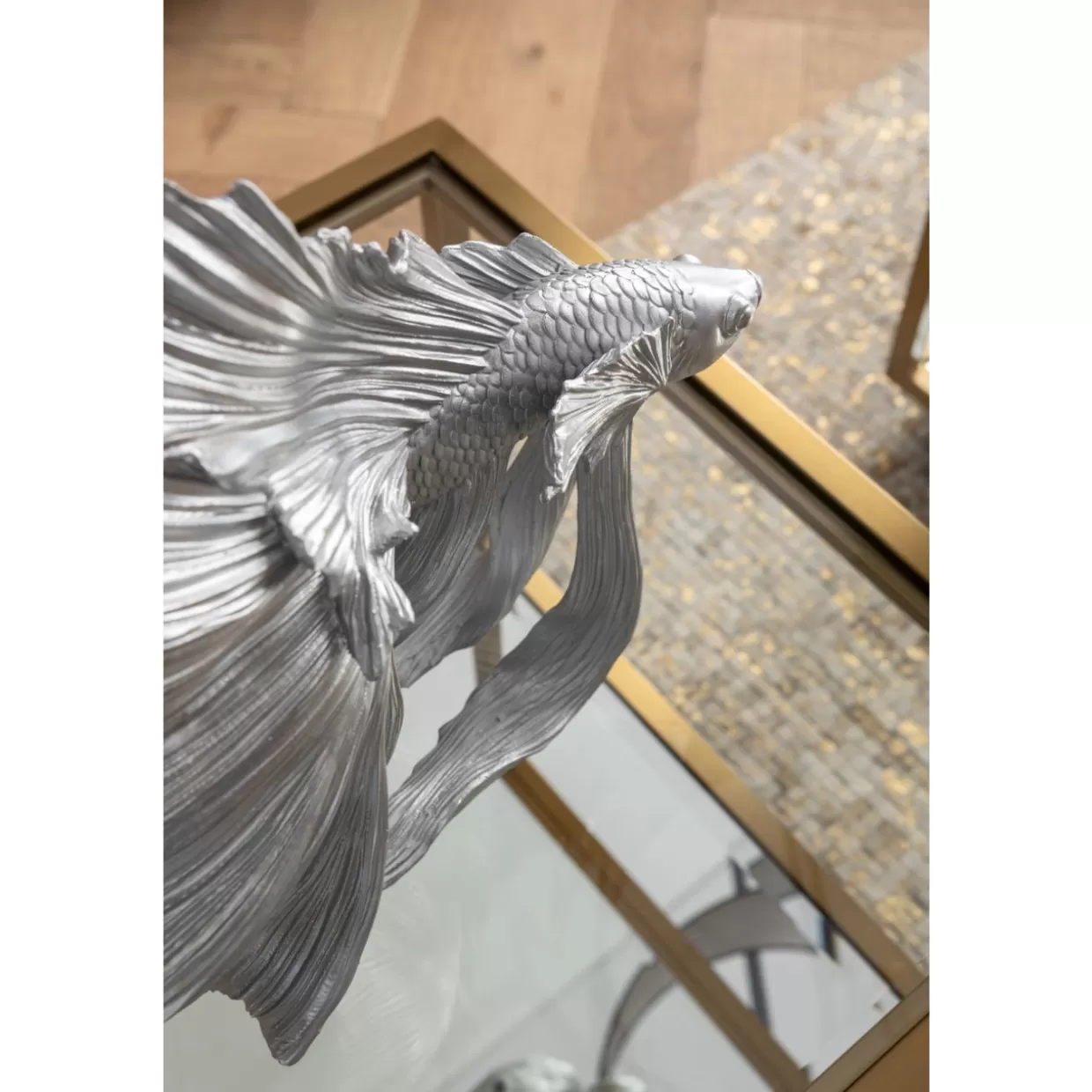 Decorative Betta Fish in Argento - Oggetto Elegante per la Casa di KARE Design, Stile Moderno e Minimalista