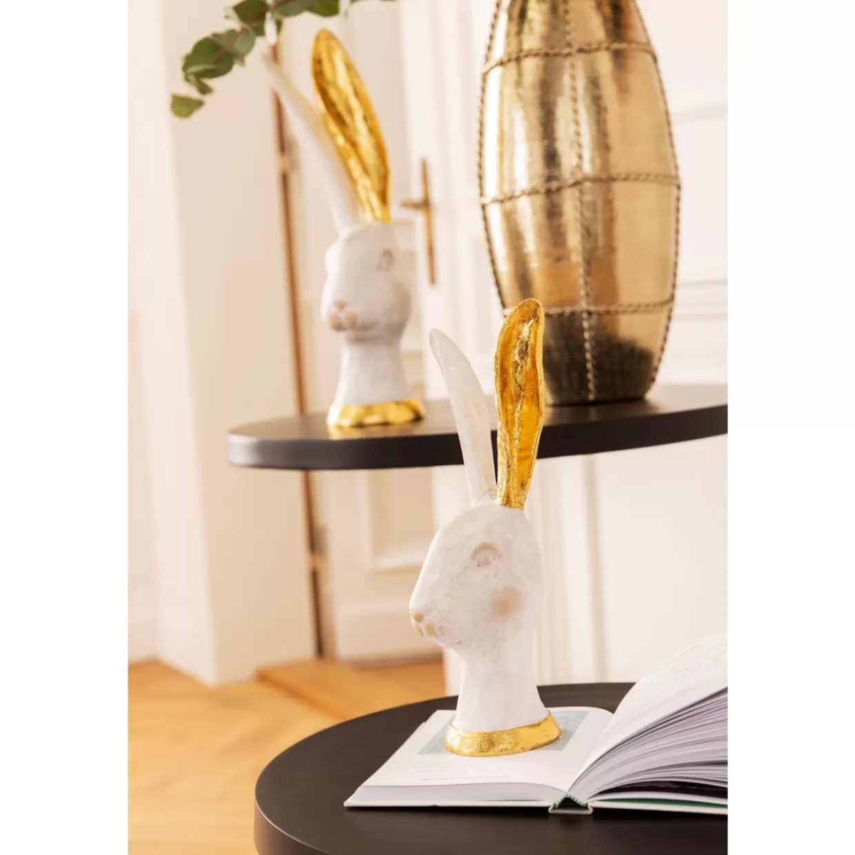 Coniglio Decorativo KARE Design in Tonalità Dorata - Scultura da Collezione 30 cm per Interni Chic, Regalo Elegante per Appassionati di Arredo Moderno