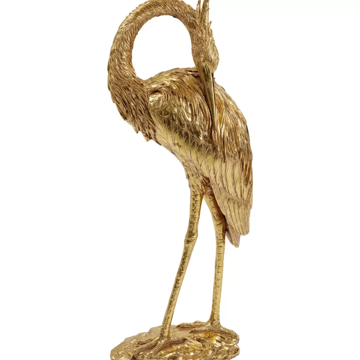 KARE Design | Scultura Decorativa Gru Dorata per Interni - Accessorio Elegante in Tonalità Oro