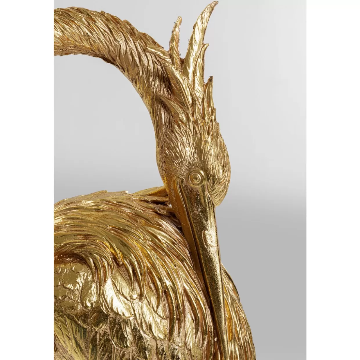 KARE Design | Scultura Decorativa Gru Dorata per Interni - Accessorio Elegante in Tonalità Oro