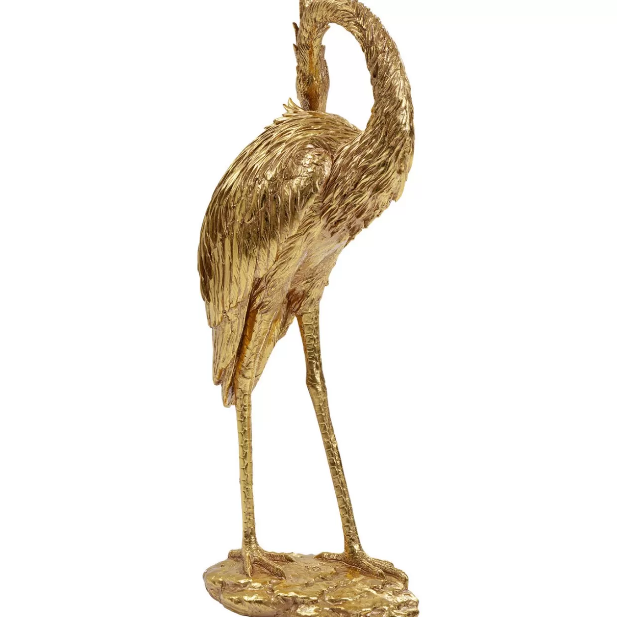 KARE Design | Scultura Decorativa Gru Dorata per Interni - Accessorio Elegante in Tonalità Oro