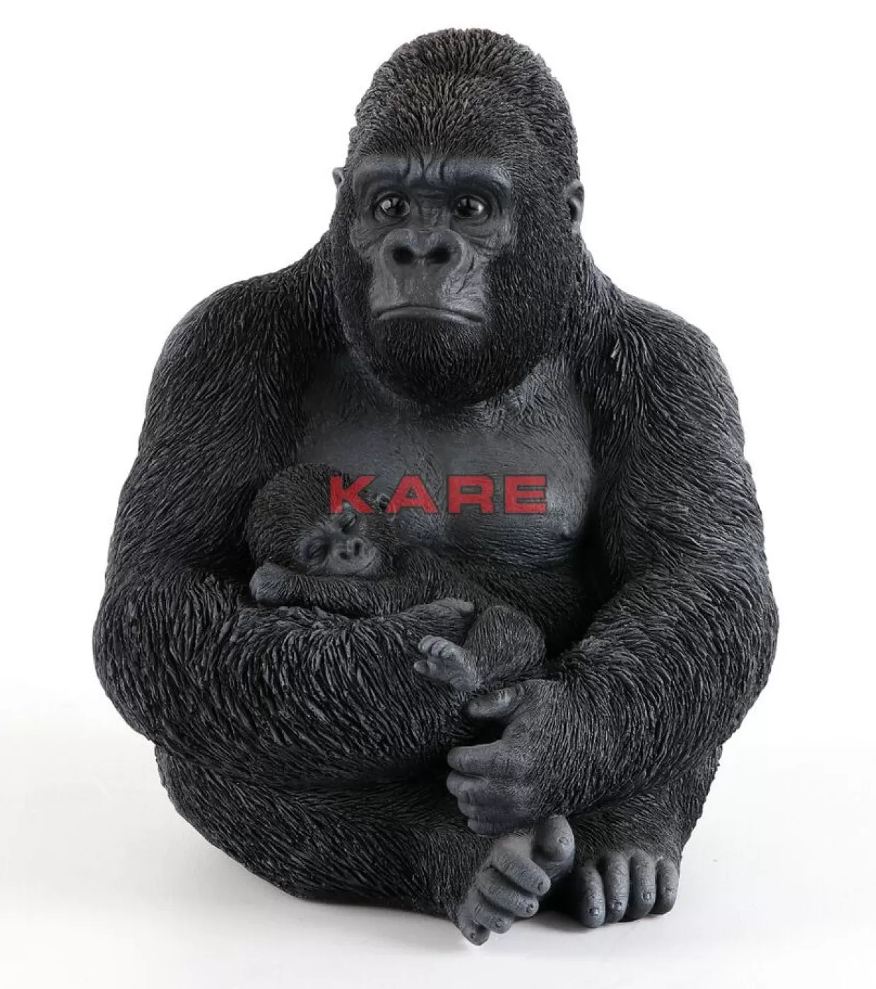 Originale KARE - Scultura Famiglia Gorilla Coccolosi in Tessuto, Decorazioni Tenere per Camera Bimbi e Accessori Regalo Unici per la Casa