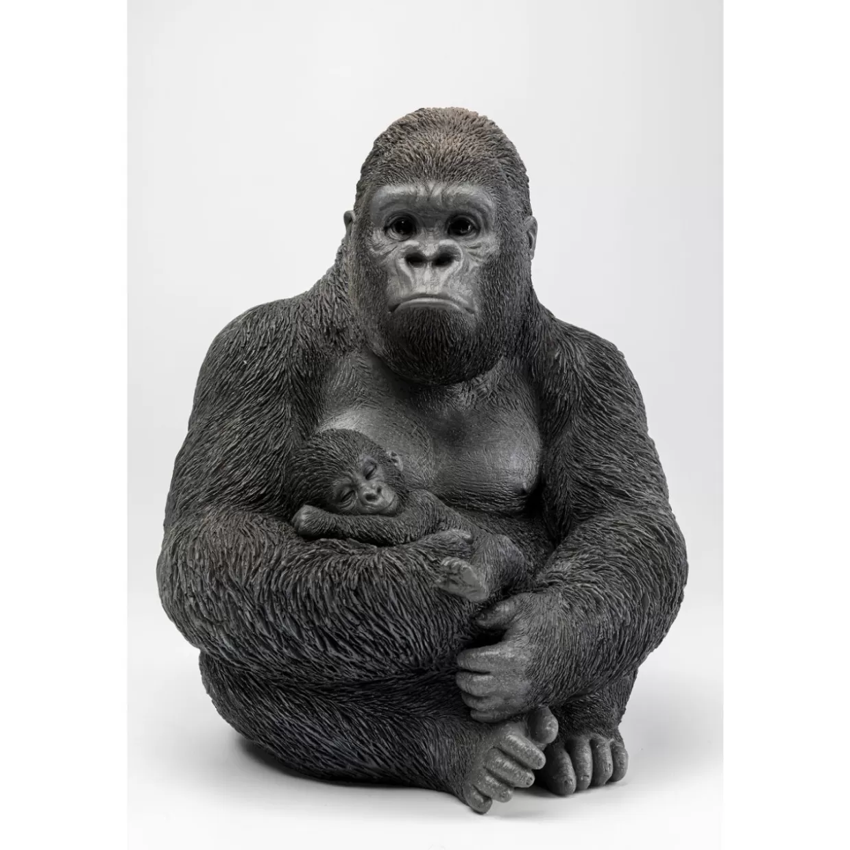 Originale KARE - Scultura Famiglia Gorilla Coccolosi in Tessuto, Decorazioni Tenere per Camera Bimbi e Accessori Regalo Unici per la Casa