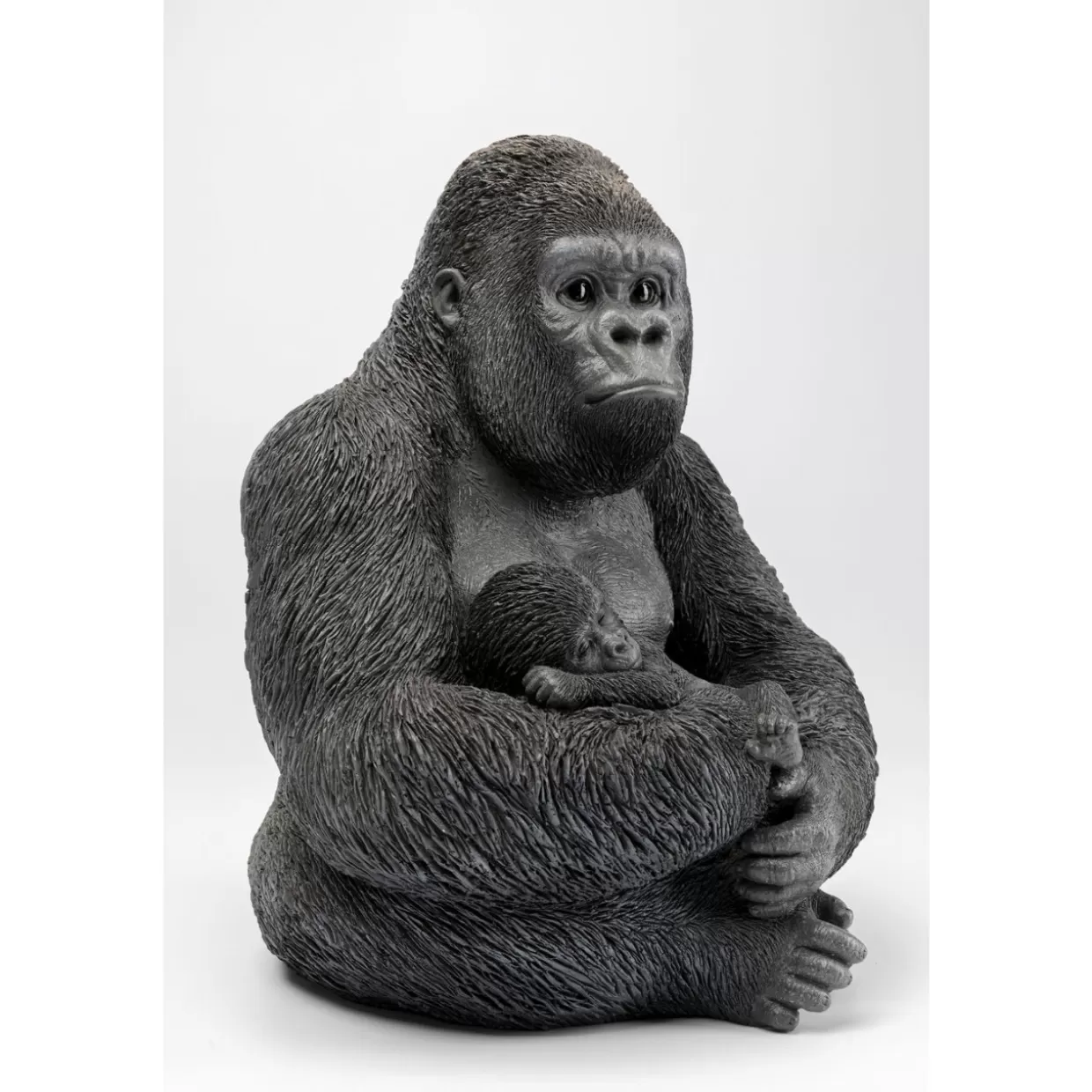 Originale KARE - Scultura Famiglia Gorilla Coccolosi in Tessuto, Decorazioni Tenere per Camera Bimbi e Accessori Regalo Unici per la Casa
