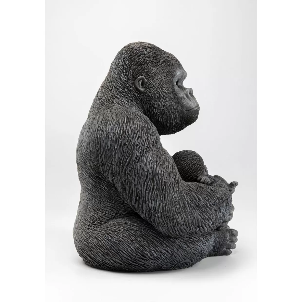 Originale KARE - Scultura Famiglia Gorilla Coccolosi in Tessuto, Decorazioni Tenere per Camera Bimbi e Accessori Regalo Unici per la Casa