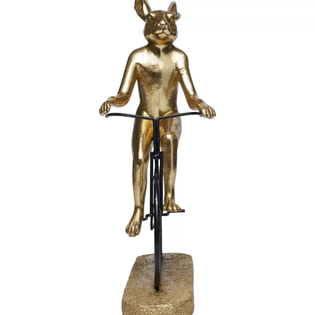 Coniglio Ciclista in Metallo per Arredamento - Scultura Decorativa KARE Design, Idea Regalo Unica per Appassionati di Bicicletta