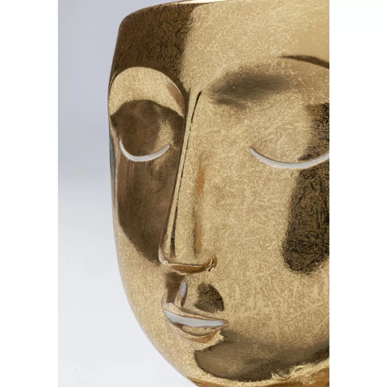 Decorazione Testa Margherita Dorata 19cm per Interni - Oggetto Artistico KARE Design con Fiore Stilizzato in Foglia Oro, Idee Regalo per Casa Moderna