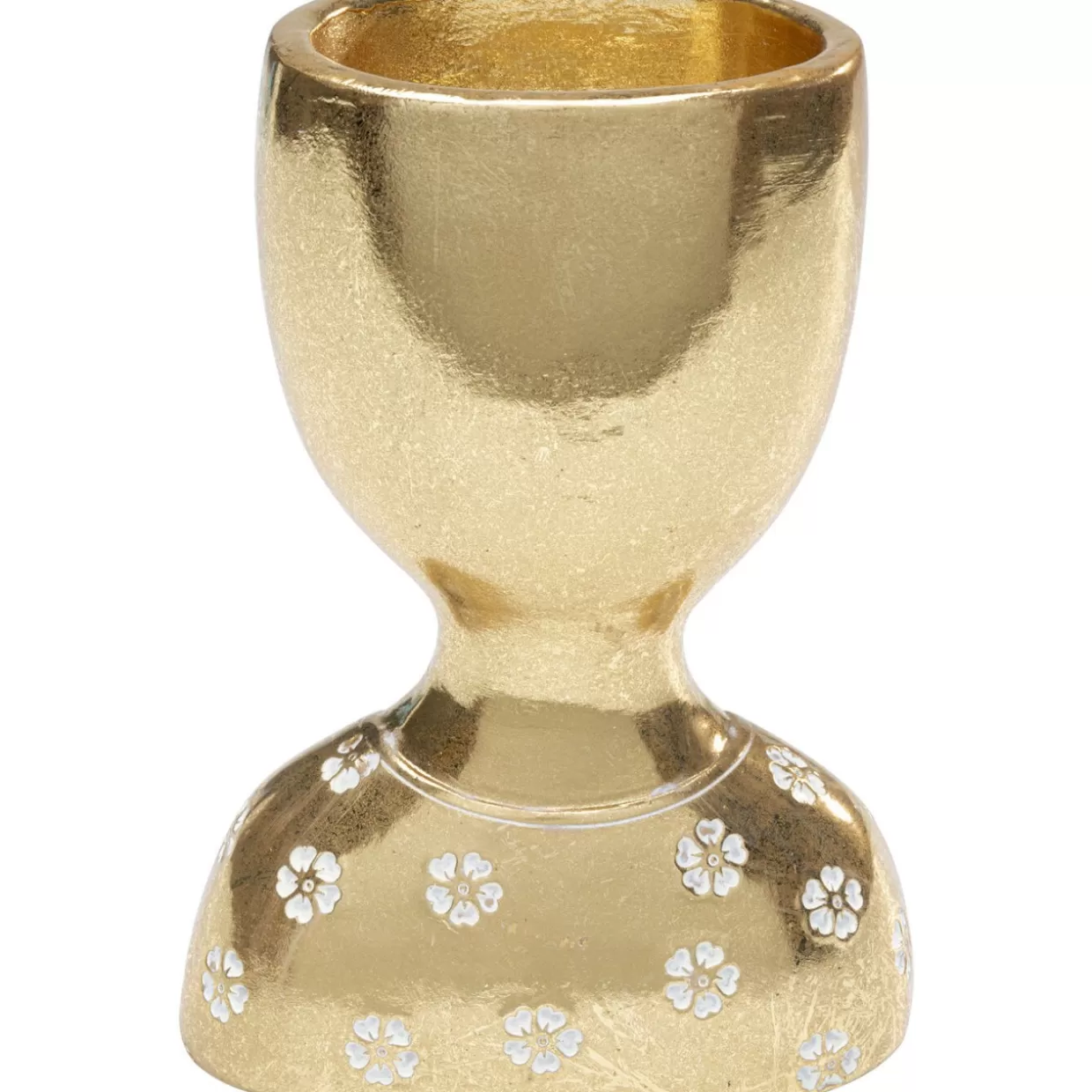 Decorazione Testa Margherita Dorata 19cm per Interni - Oggetto Artistico KARE Design con Fiore Stilizzato in Foglia Oro, Idee Regalo per Casa Moderna