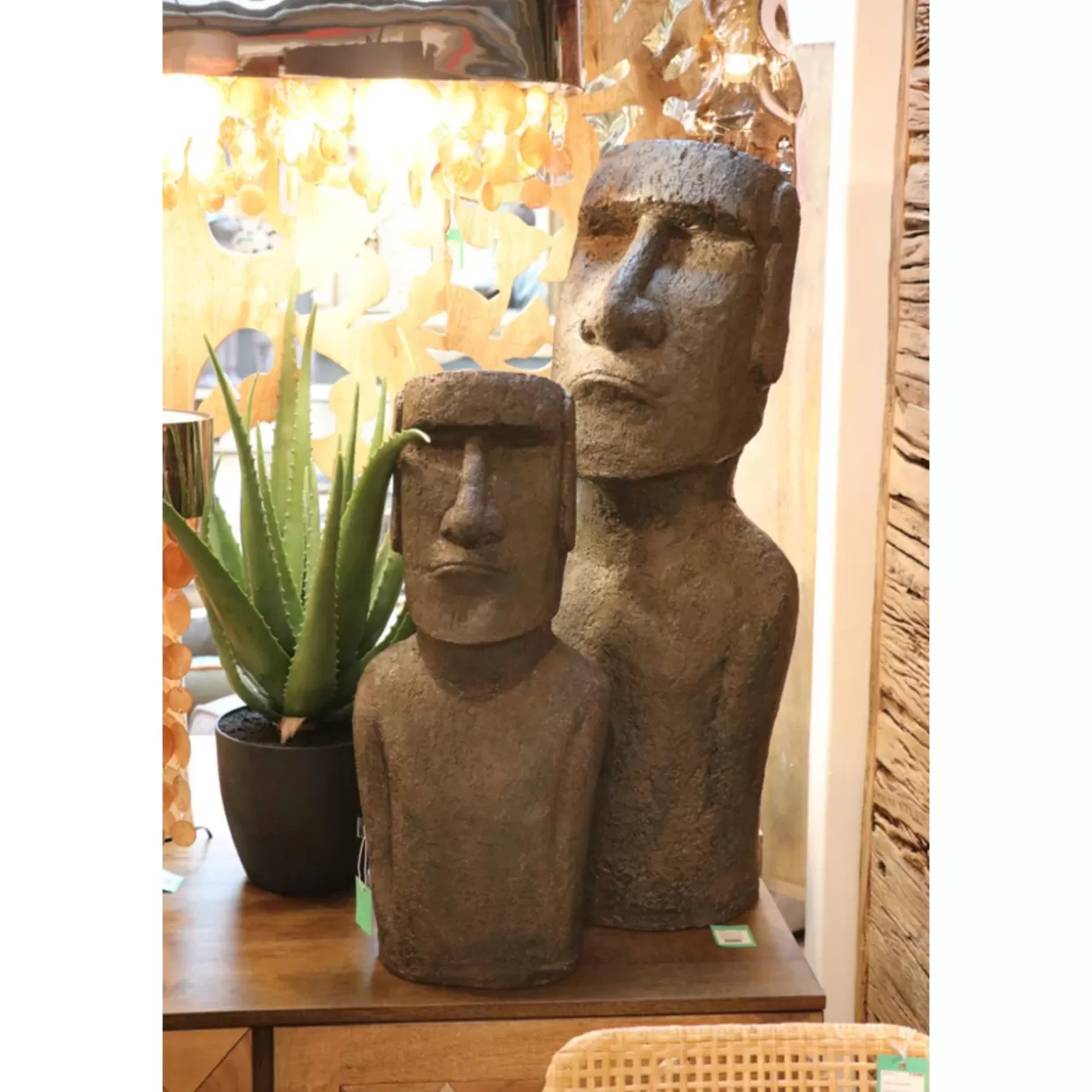 KARE Design - Scultura Decorativa Isola di Pasqua 80 cm per Interni | Idea Regalo Originale per Appassionati di Design 

（：，