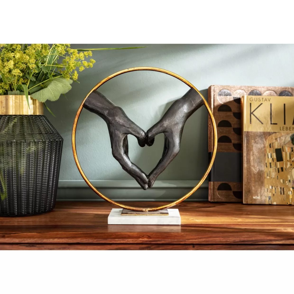 Cuore e Mano Elements - Oggetto Decorativo Moderno per la Casa, 33,5 cm - Design Esclusivo KARE
