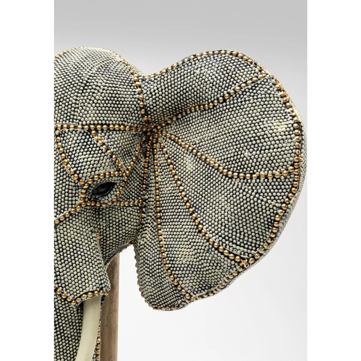 KARE Design Arredamento & Idee Regalo | Scultura Elegante Testa di Elefante con Perle, 49 cm - Decorazione Moderna per Soggiorno o Camera