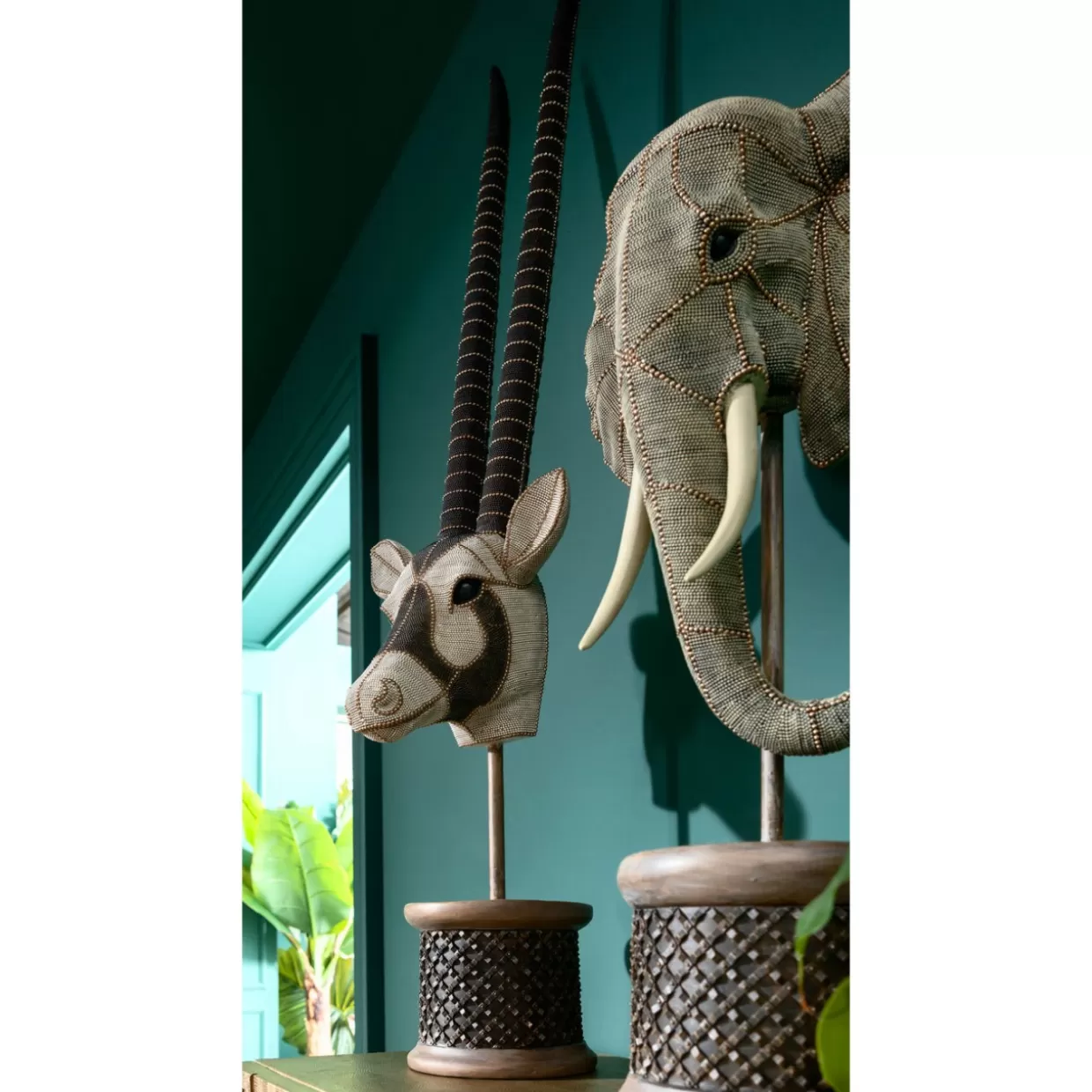 Elefante Decorativo con Perle KARE Design - Scultura da Parete per Arredamento Elegante, Idea Regalo Esclusiva Cod.76