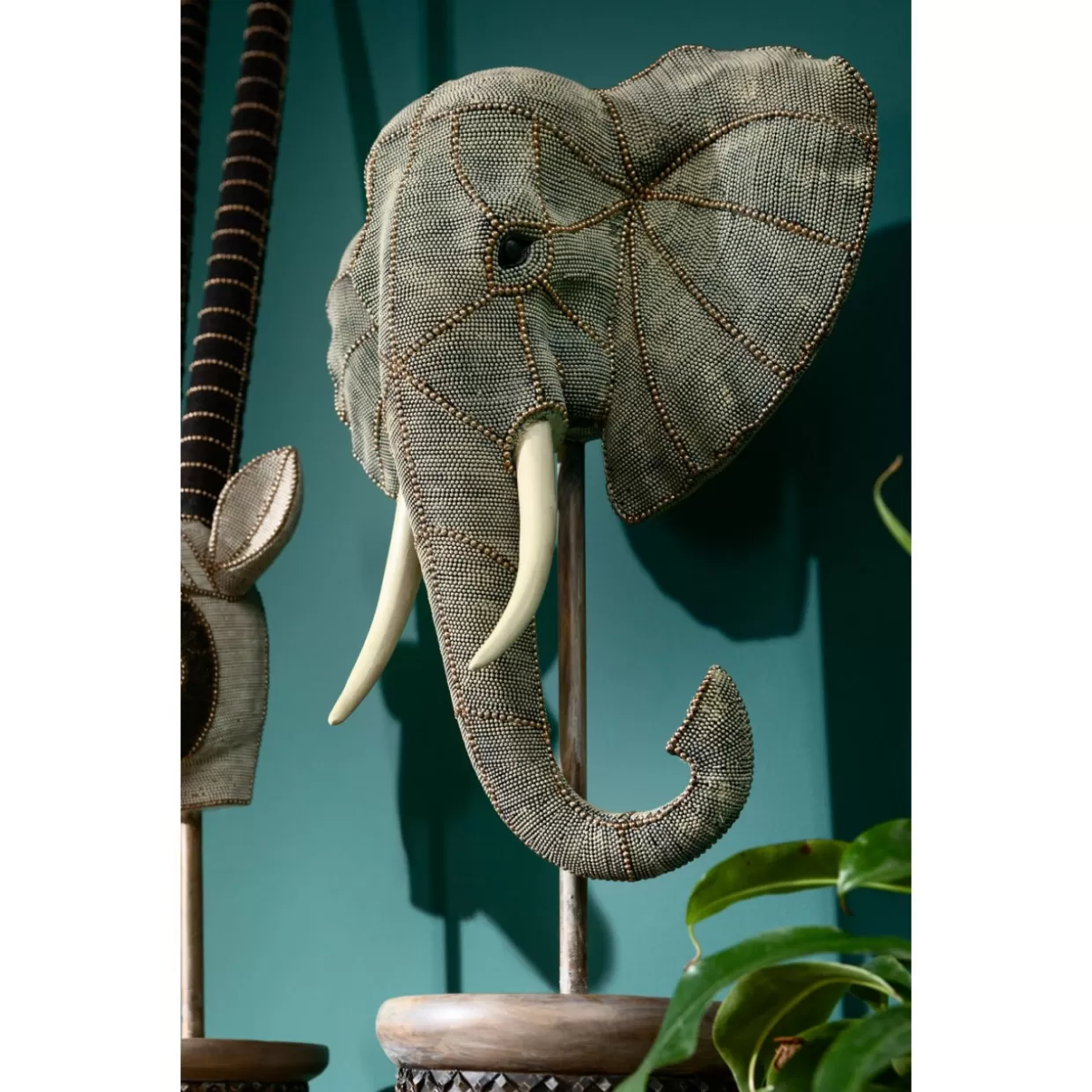 Elefante Decorativo con Perle KARE Design - Scultura da Parete per Arredamento Elegante, Idea Regalo Esclusiva Cod.76