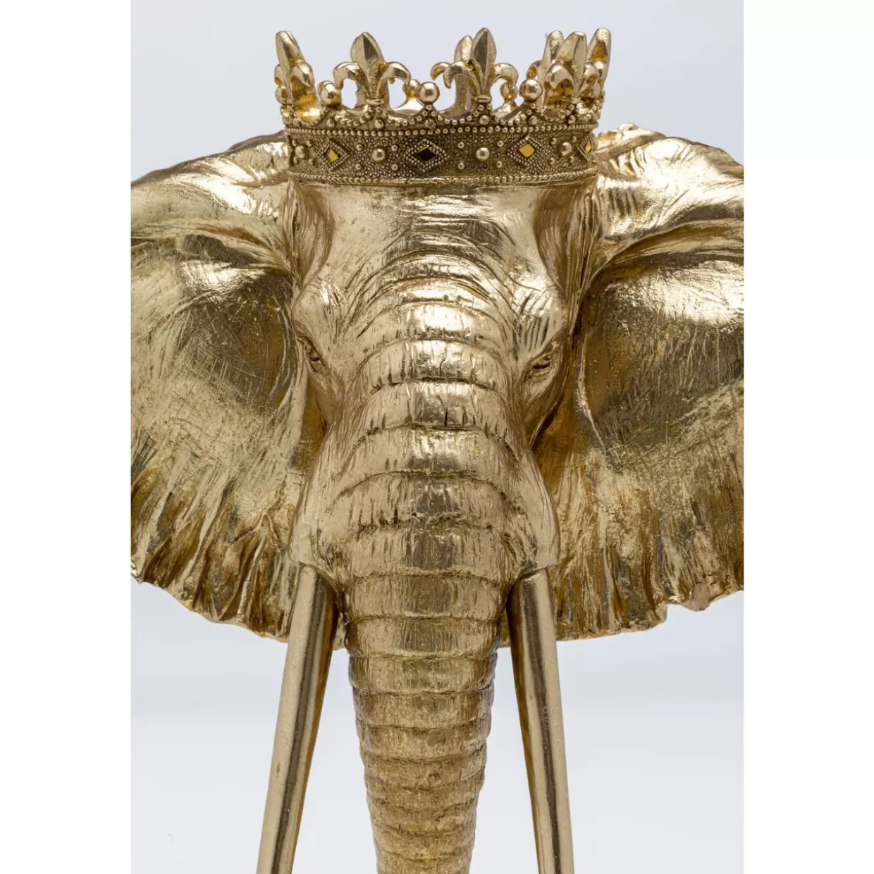 KARE DESIGN Elefante Dorato Regale - Scultura Decorativa per Arredamento e Regali, 57 cm di Altezza