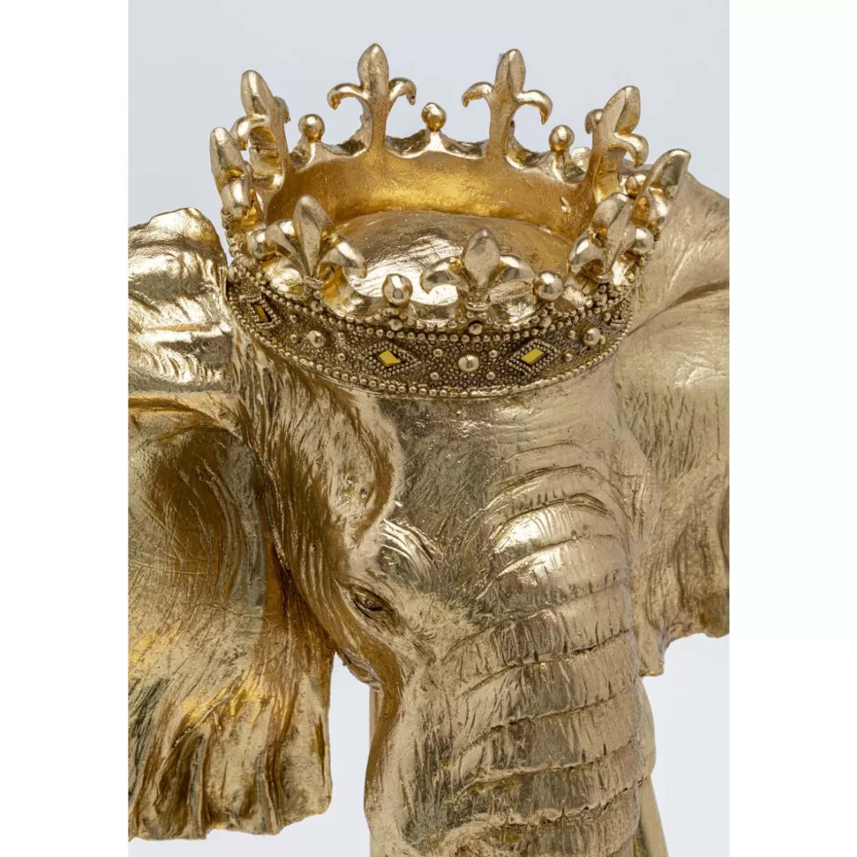 KARE DESIGN Elefante Dorato Regale - Scultura Decorativa per Arredamento e Regali, 57 cm di Altezza