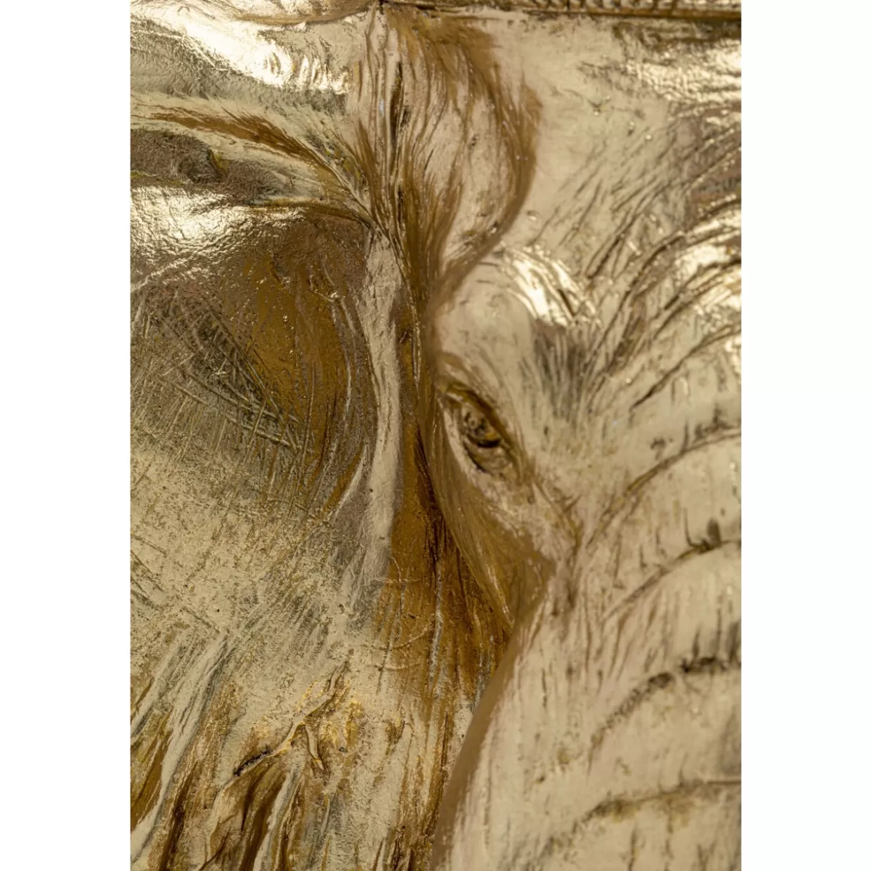 KARE DESIGN Elefante Dorato Regale - Scultura Decorativa per Arredamento e Regali, 57 cm di Altezza