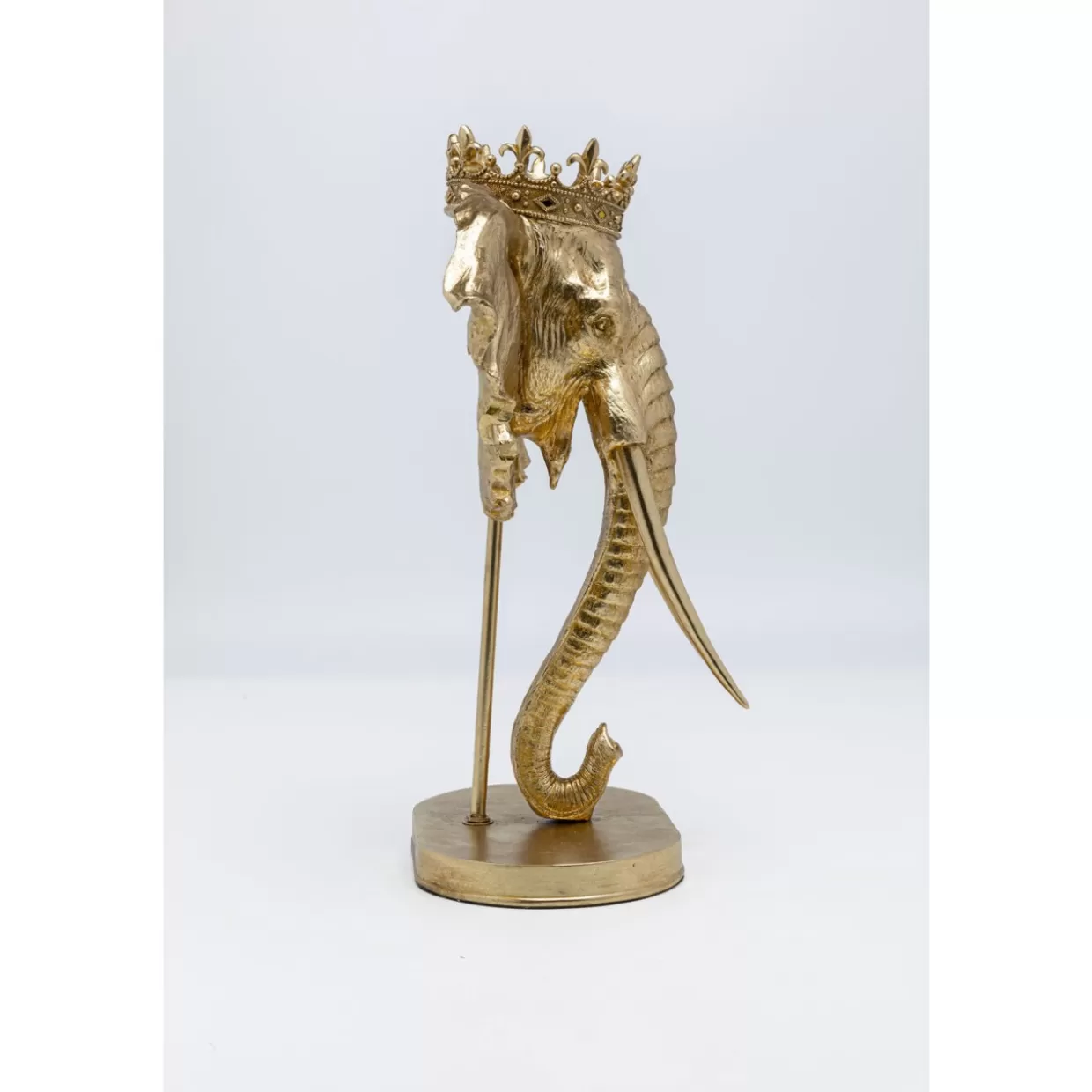 KARE DESIGN Elefante Dorato Regale - Scultura Decorativa per Arredamento e Regali, 57 cm di Altezza