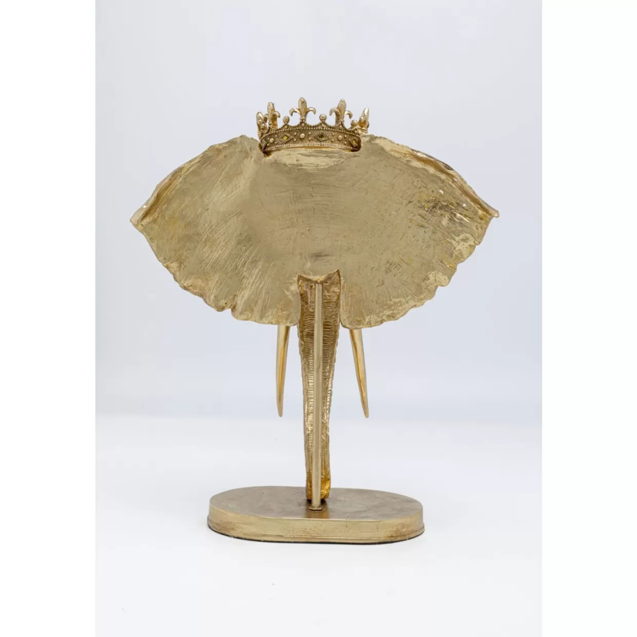 KARE DESIGN Elefante Dorato Regale - Scultura Decorativa per Arredamento e Regali, 57 cm di Altezza