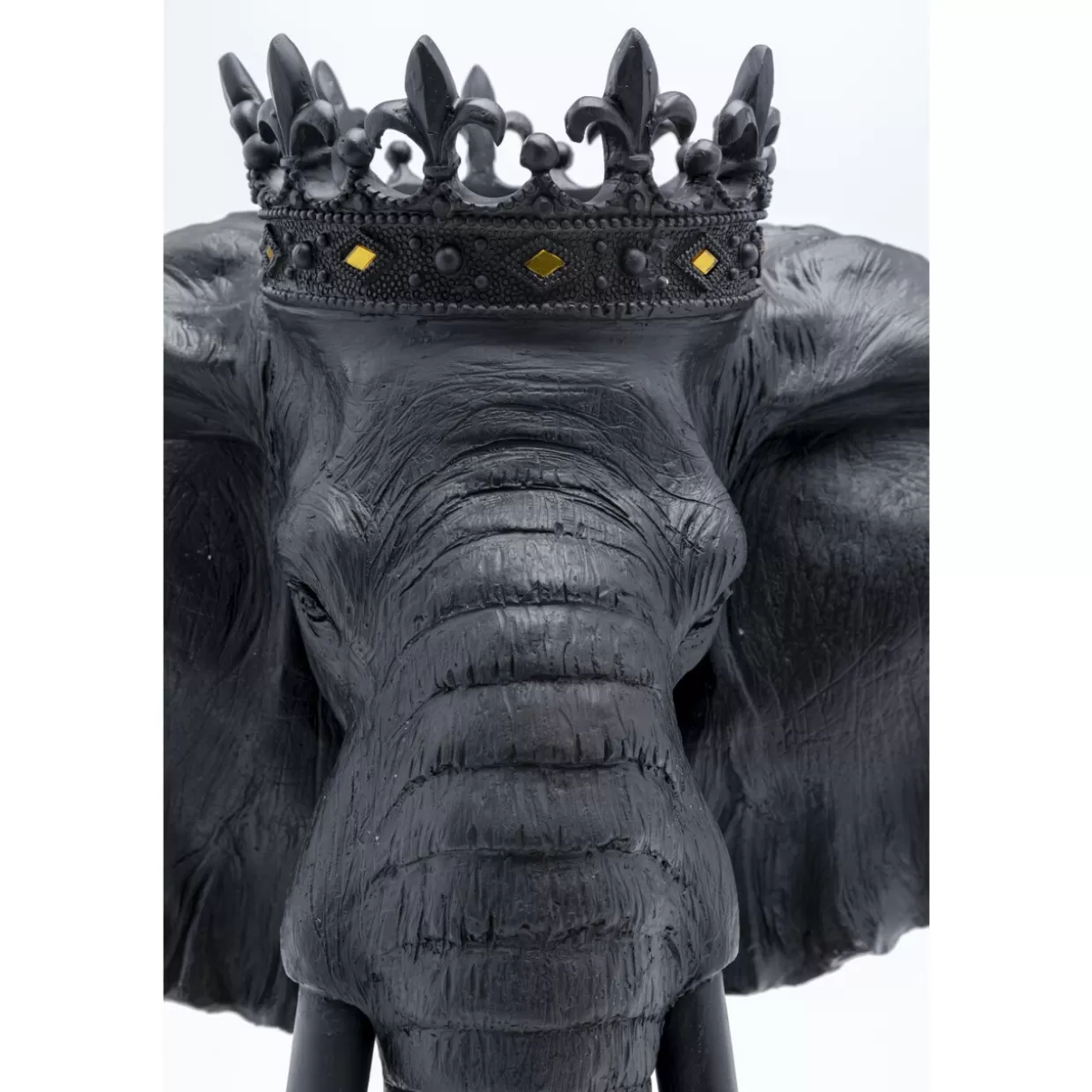 Design KARE - Scultura Elegante Elefante Reale in Nero per Decorazione & Articoli Regalo - 57 cm