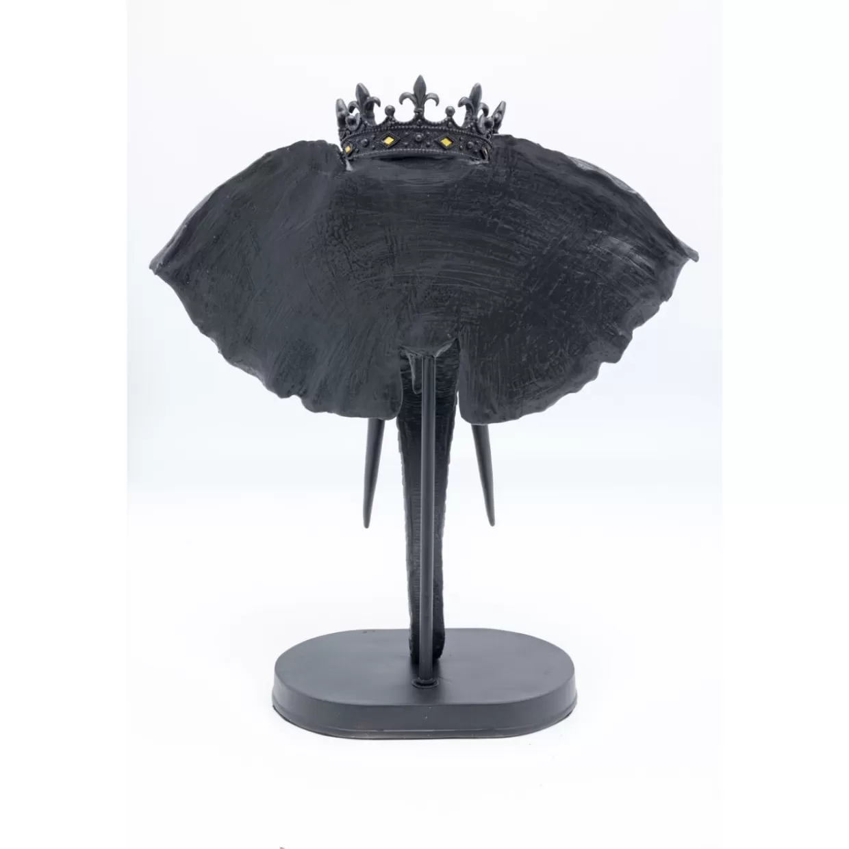 Design KARE - Scultura Elegante Elefante Reale in Nero per Decorazione & Articoli Regalo - 57 cm