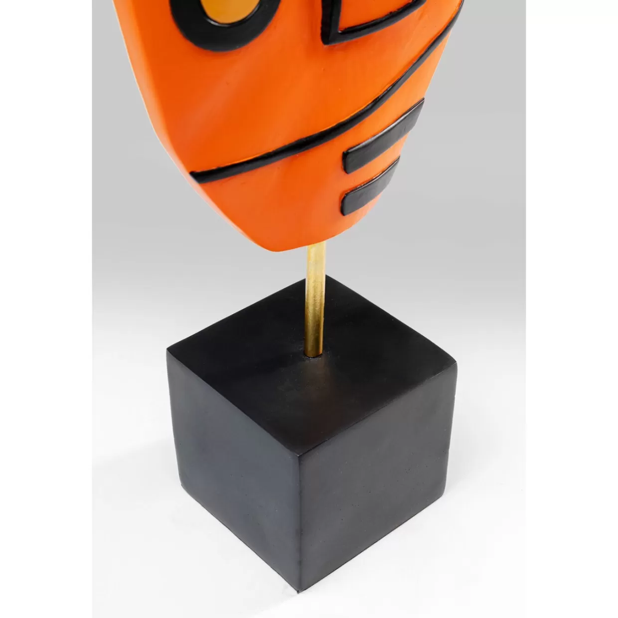 Originale Sfera Decorativa con Volto Moderno - Arancione Vivace per Interni, Altezza 50cm - Creazione Esclusiva KARE per Regali e Arredamento