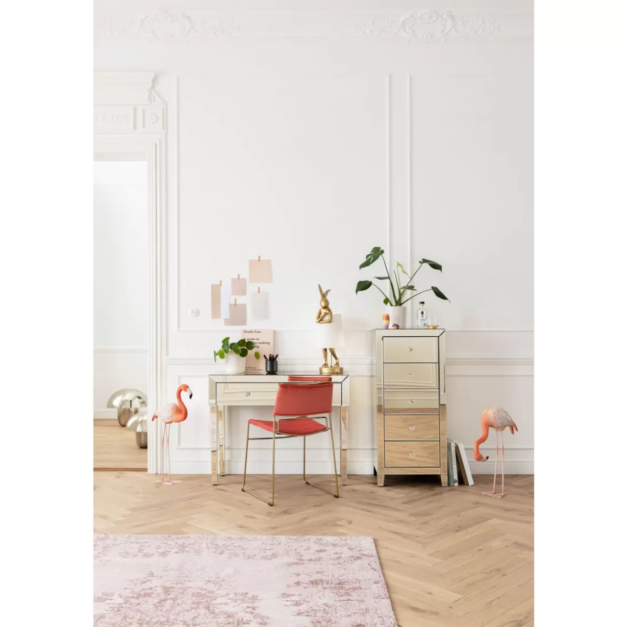 KARE Design - Flamingo Road 75 cm, Oggetto Decorativo per Interni con Stile Tropicale

，