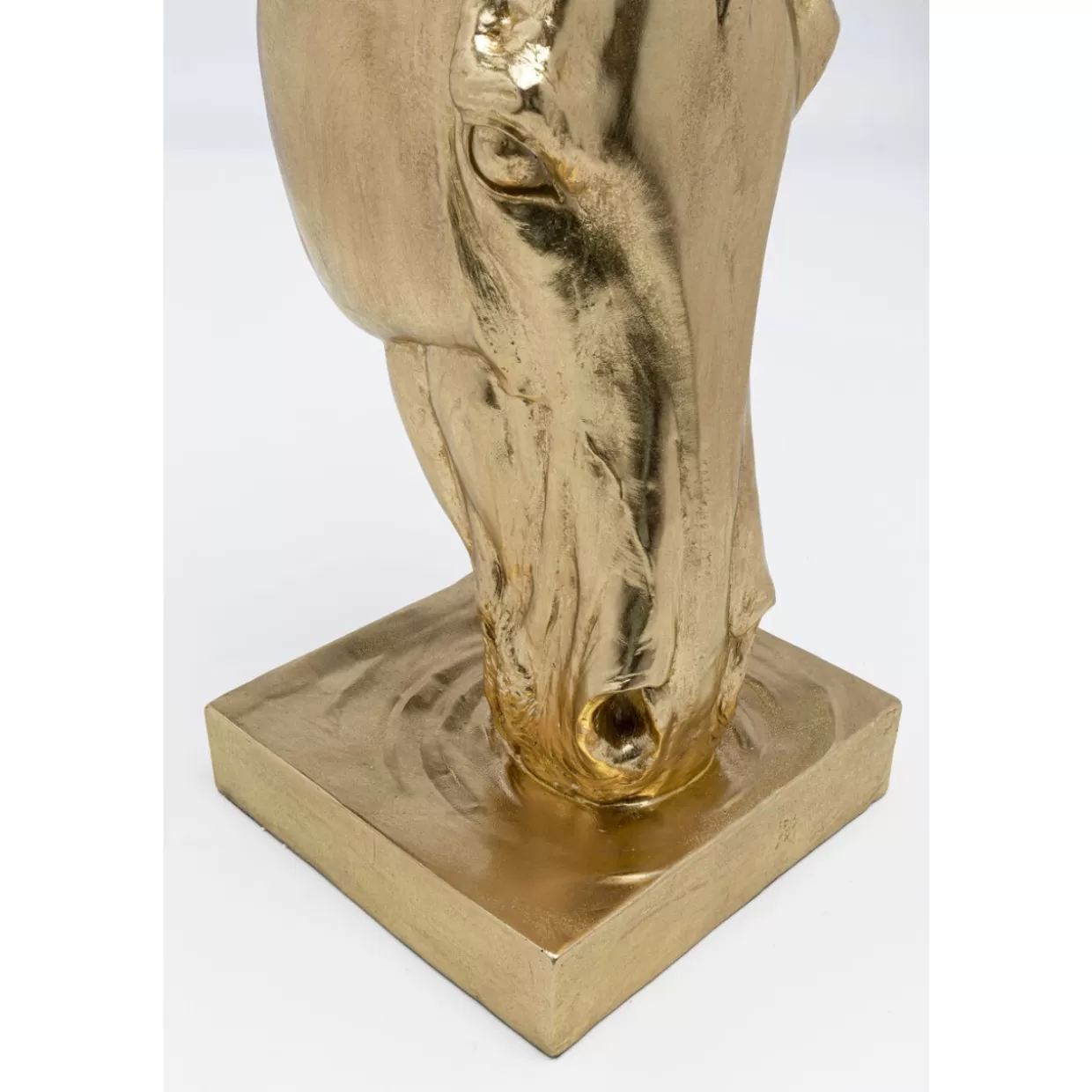 KARE Design - Scultura Elegante Testa di Cavallo in Oro Lucido, Elemento Decorativo Moderno 72 cm