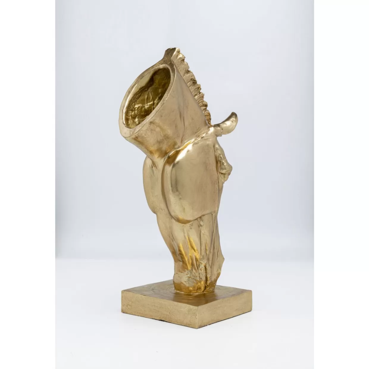KARE Design - Scultura Elegante Testa di Cavallo in Oro Lucido, Elemento Decorativo Moderno 72 cm