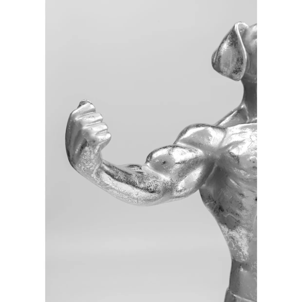 KARE Design - Statua Cane Muscoloso in Argento per Decorazione e Regali Originali