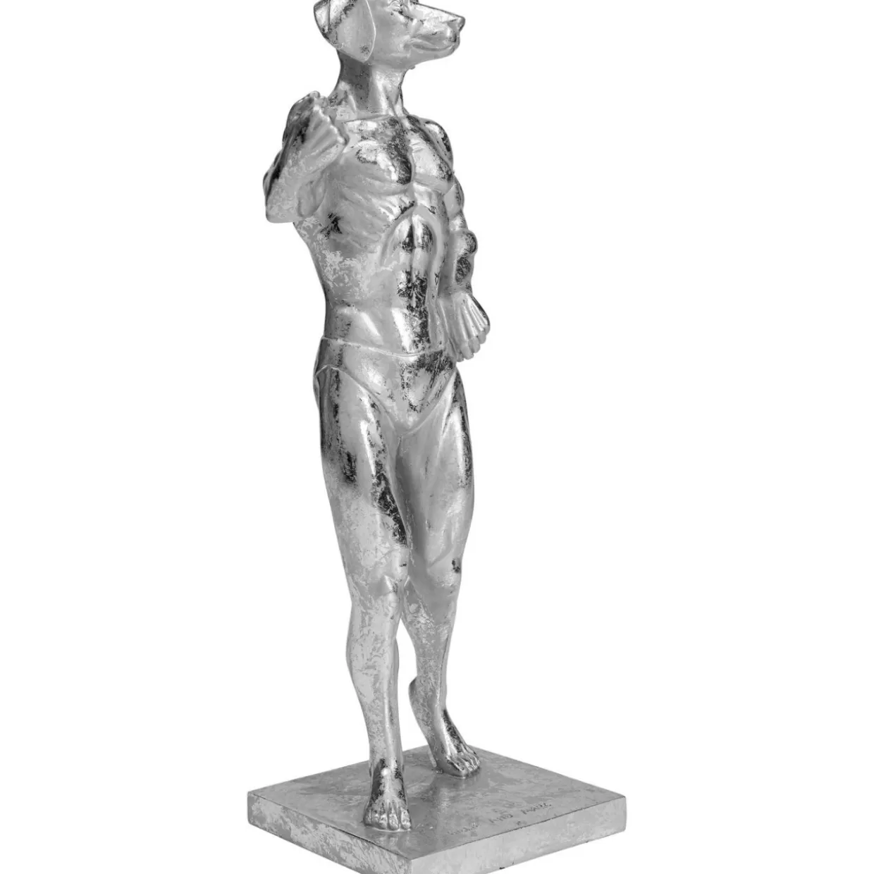 KARE Design - Statua Cane Muscoloso in Argento per Decorazione e Regali Originali