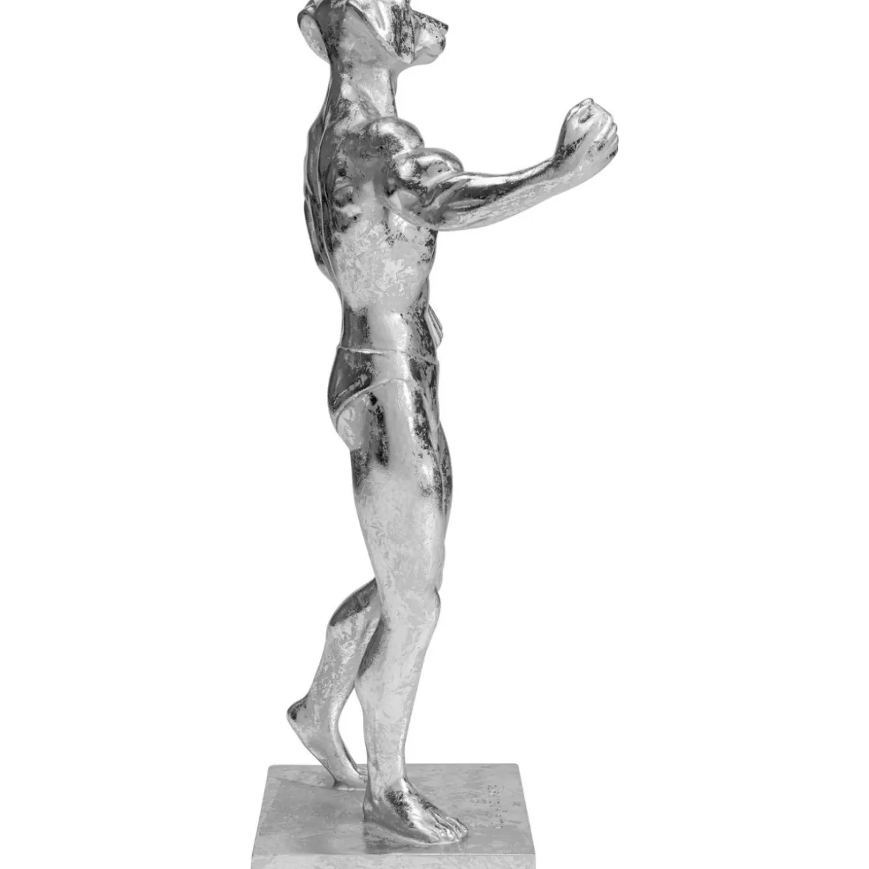 KARE Design - Statua Cane Muscoloso in Argento per Decorazione e Regali Originali