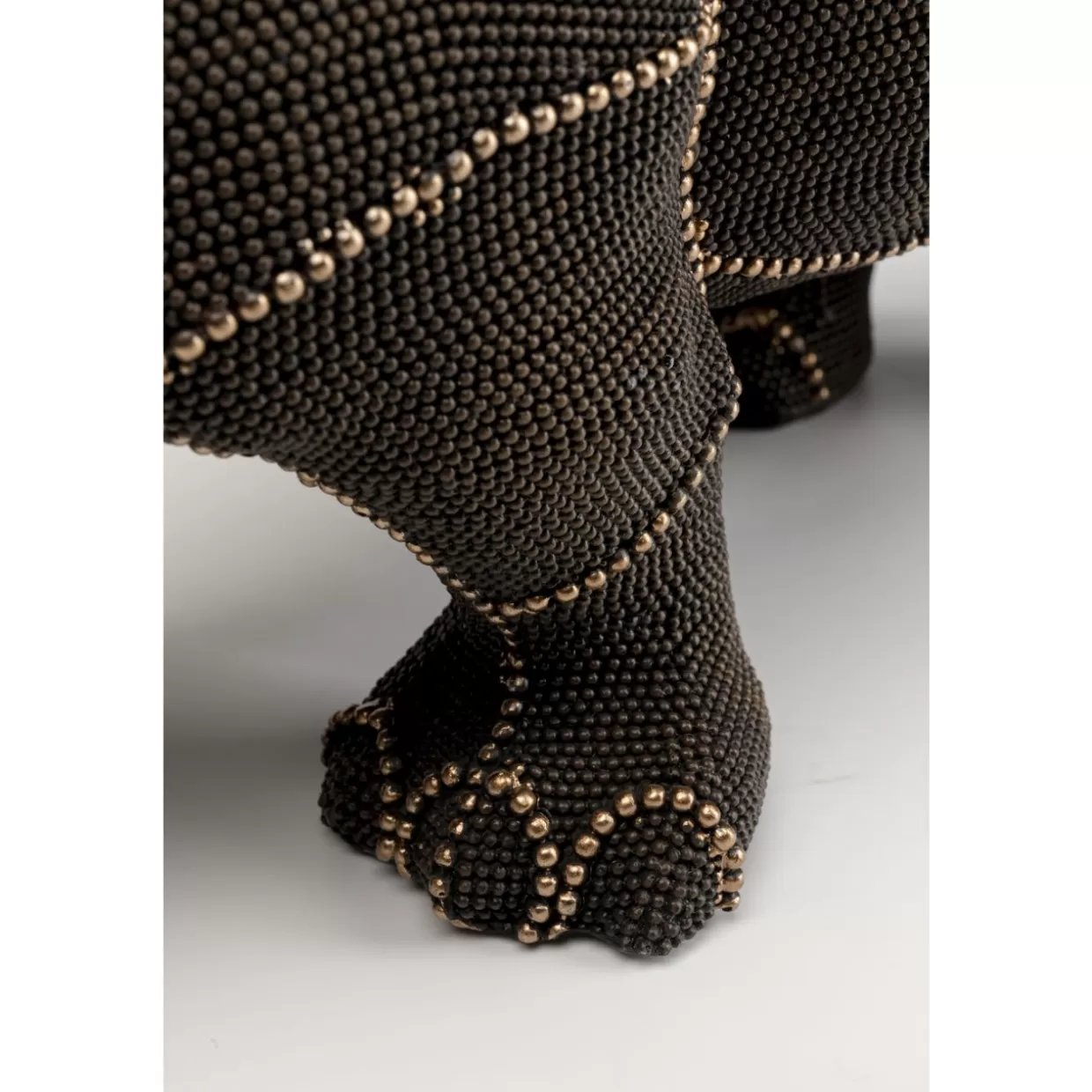 KARE Design Oggetto Decorativo Rinoceronte con Borchie e Perle - Articolo da Collezione per Casa, 25 cm