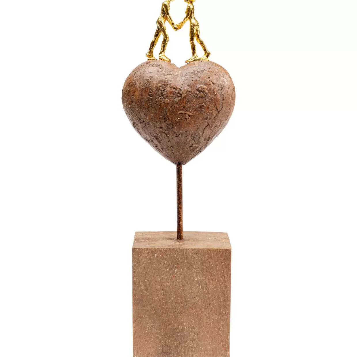 Cuore di Pietra Decorativo KARE Design - Oggetto d'Arredamento Romantico con Base Date, 26 cm per Regali e Ambientazione Casa