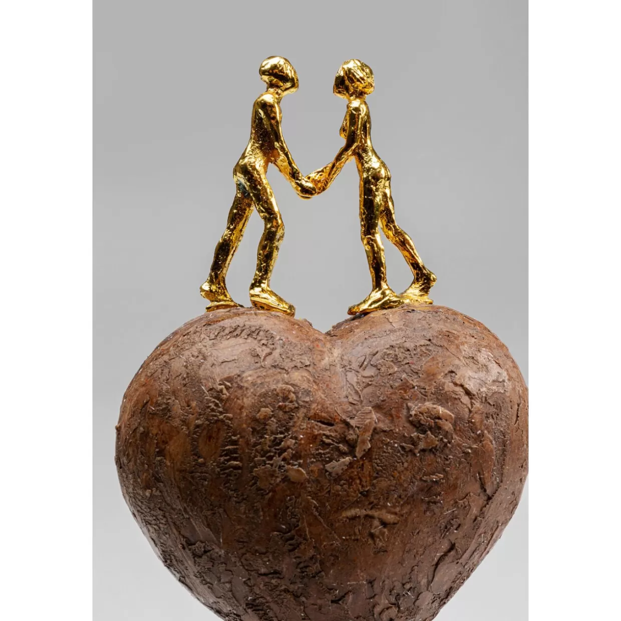 Cuore di Pietra Decorativo KARE Design - Oggetto d'Arredamento Romantico con Base Date, 26 cm per Regali e Ambientazione Casa