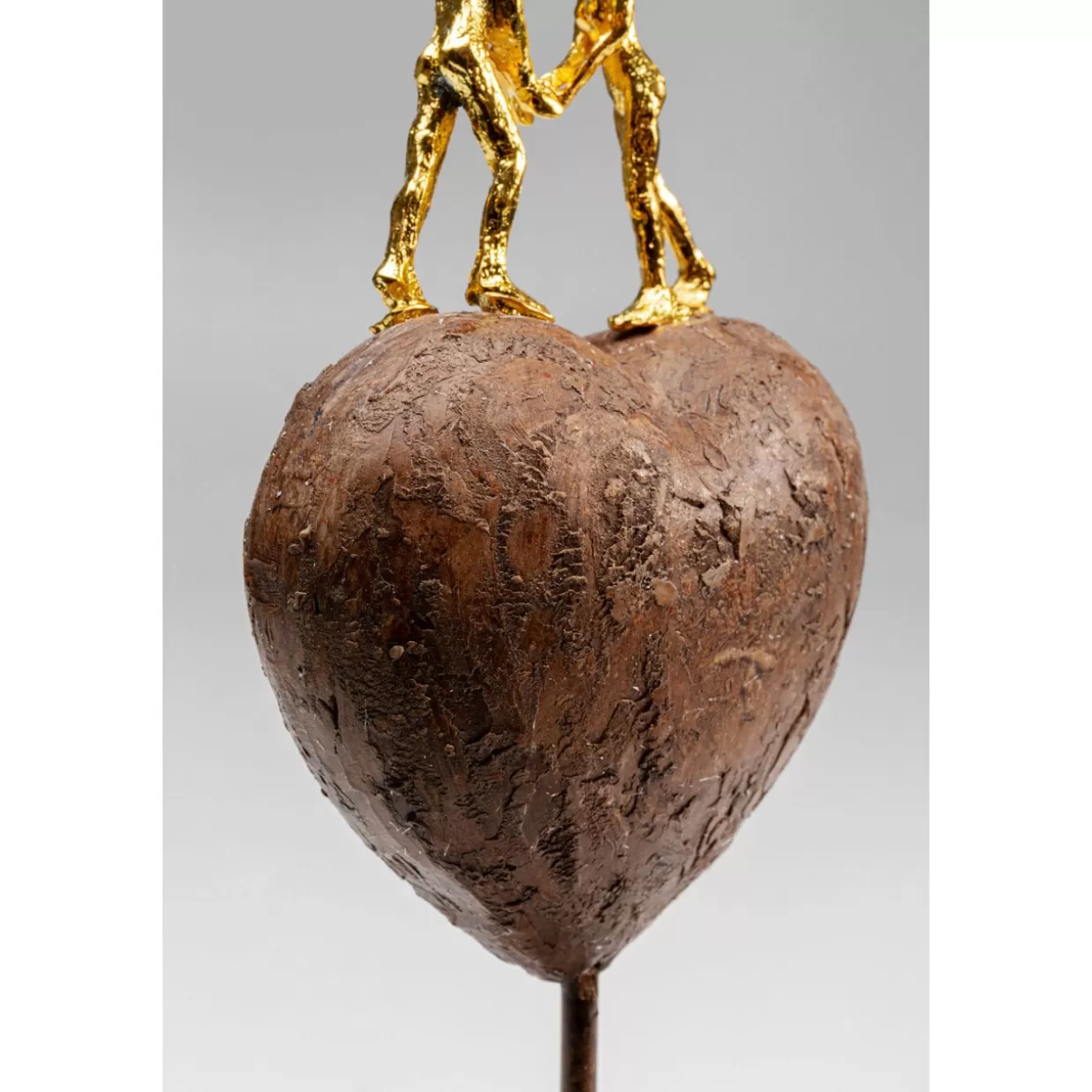Cuore di Pietra Decorativo KARE Design - Oggetto d'Arredamento Romantico con Base Date, 26 cm per Regali e Ambientazione Casa
