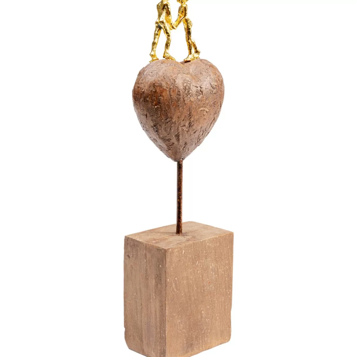 Cuore di Pietra Decorativo KARE Design - Oggetto d'Arredamento Romantico con Base Date, 26 cm per Regali e Ambientazione Casa