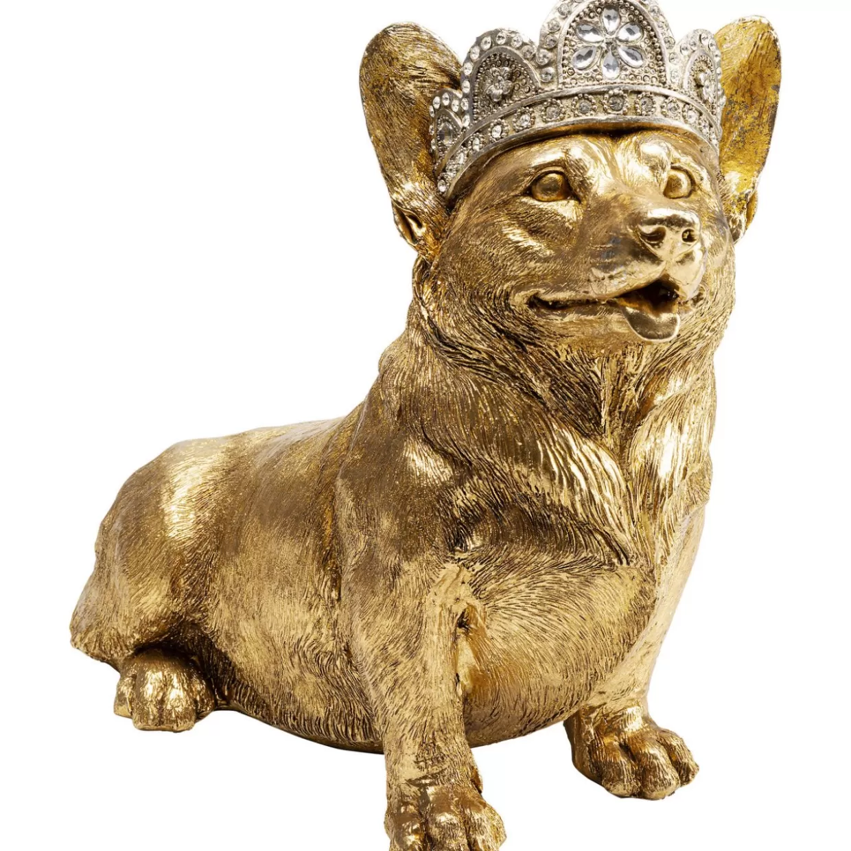 KARE Design - Originale Corgi Reale Seduto in Resina, Decorazione Elegante e Articolo Regalo per Appassionati di Cani