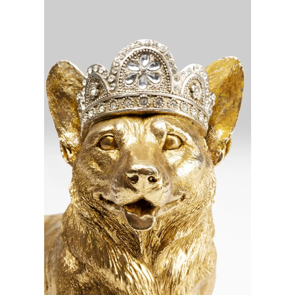 KARE Design - Originale Corgi Reale Seduto in Resina, Decorazione Elegante e Articolo Regalo per Appassionati di Cani