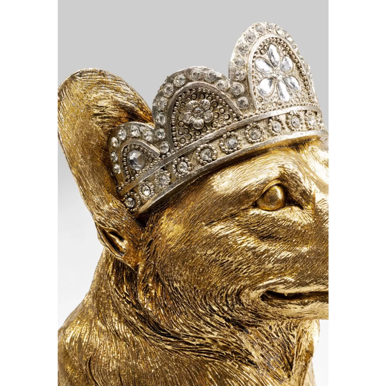 KARE Design - Originale Corgi Reale Seduto in Resina, Decorazione Elegante e Articolo Regalo per Appassionati di Cani