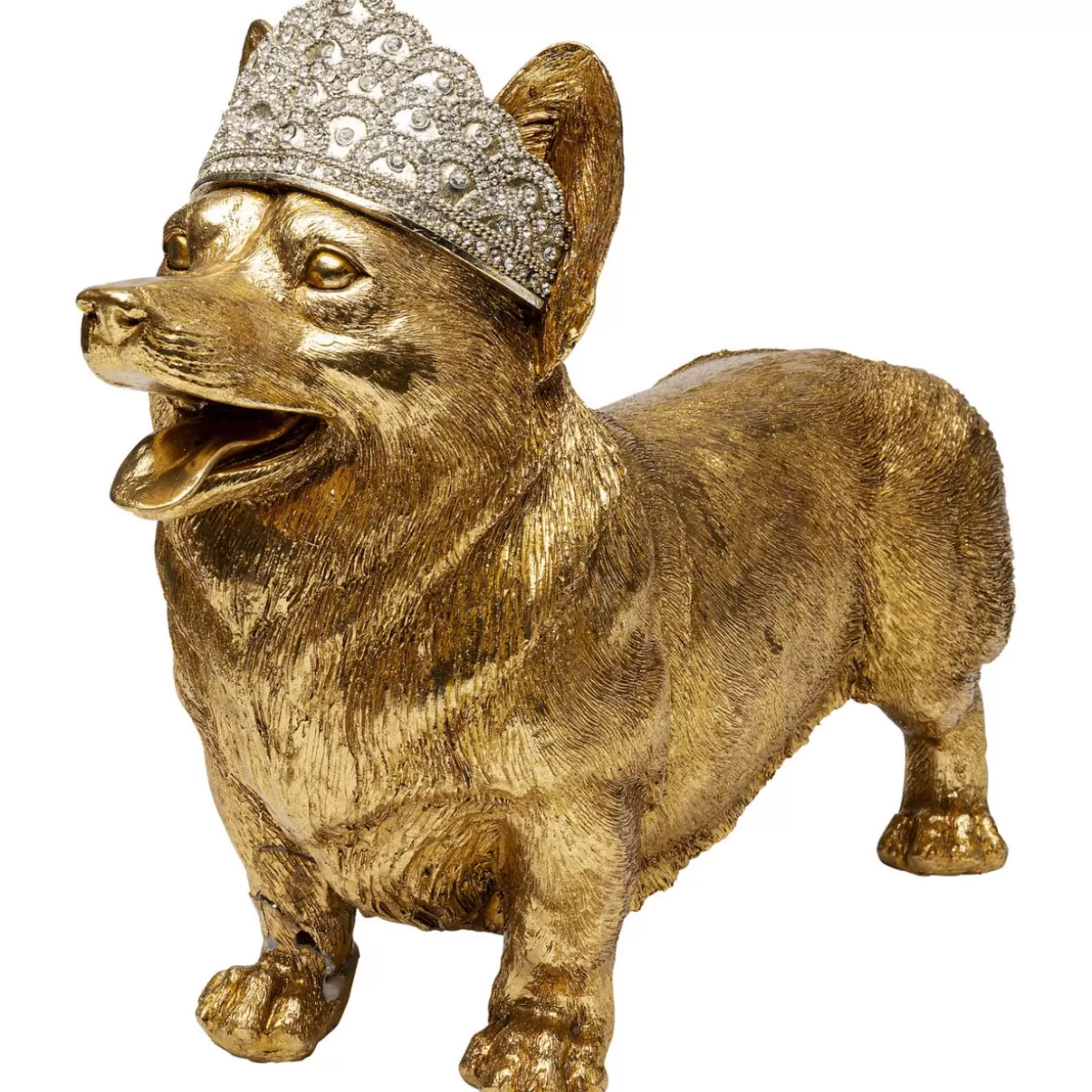 KARE Design - Corgi Regale in Posizione Eretta, Decorazione per la Casa Moderna con Stile Elegante - Idea Regalo Originale per Appassionati di Cani