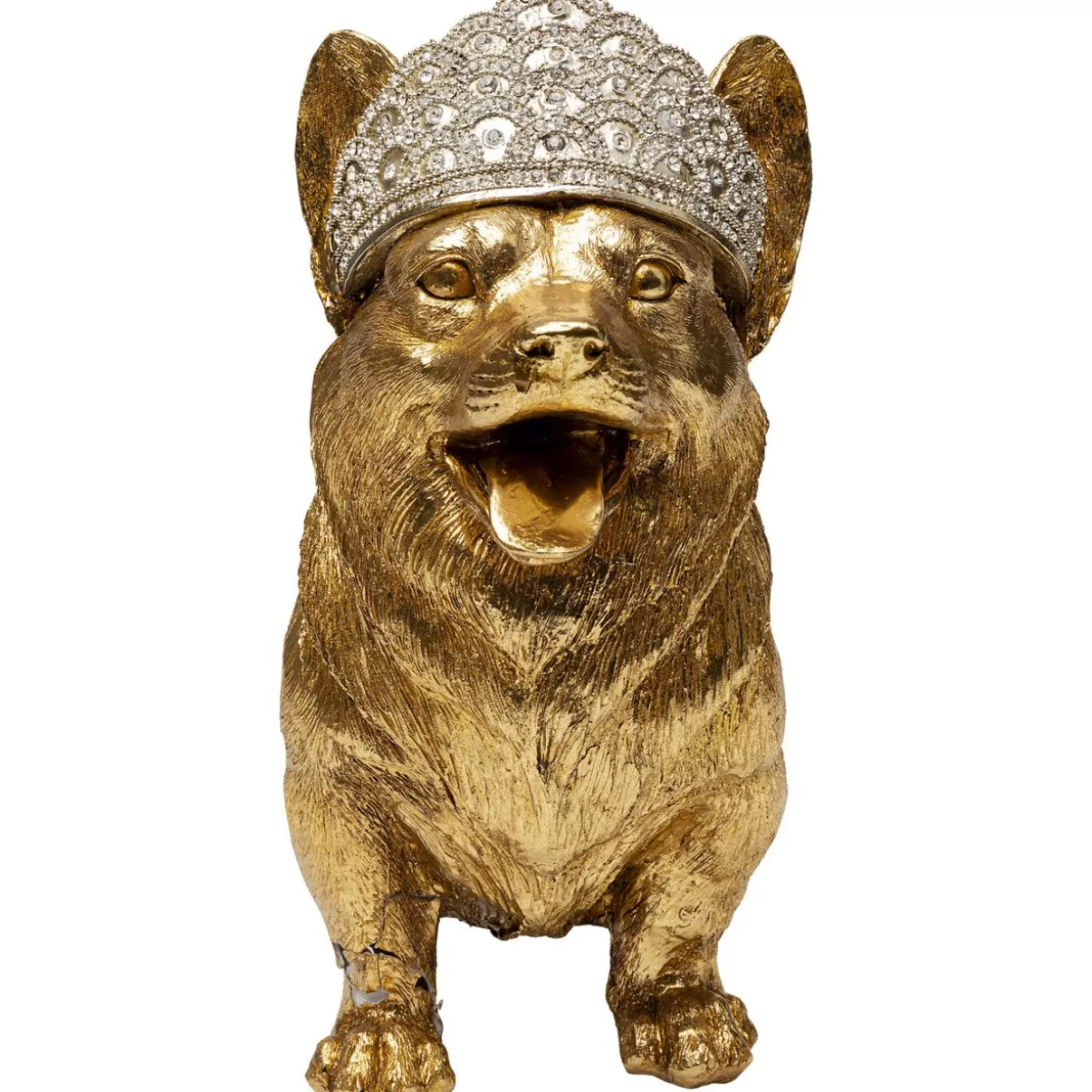 KARE Design - Corgi Regale in Posizione Eretta, Decorazione per la Casa Moderna con Stile Elegante - Idea Regalo Originale per Appassionati di Cani