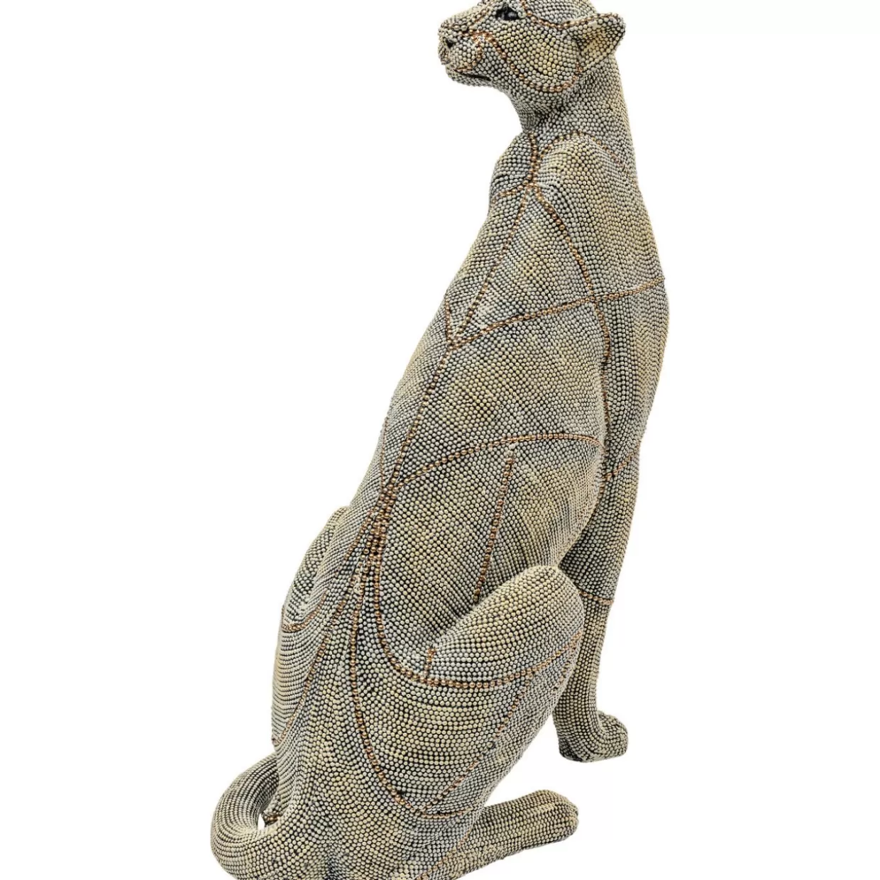 KARE Design - Articoli Decorativi & Regali | Scultura Leopardo Elegante con Perle, 42 cm